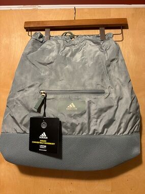 adidas Squad Convertible Crossbody Drawstring Backpack - Green-Gray. NWT!